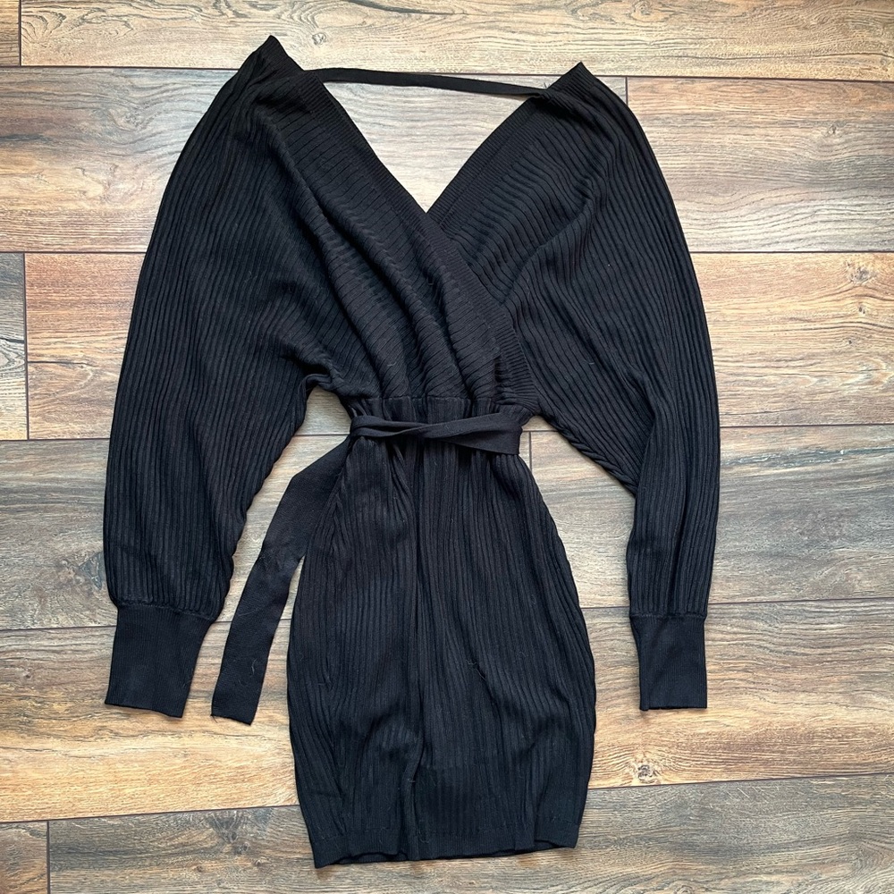 Black sweater dress